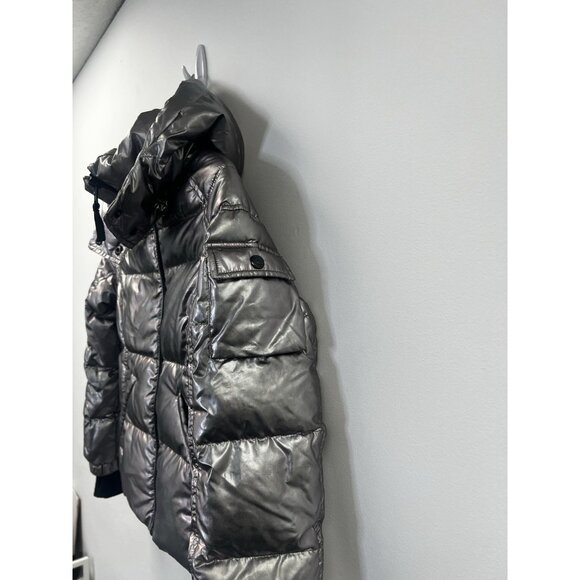 S13 Kylie Metallic Duck Down Feather Detachable Hooded Puffer Jacket Kids Sz 10 - Picture 5 of 15